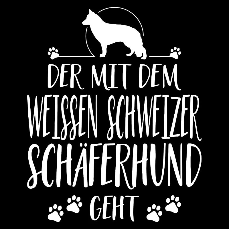 DER MIT WEISSEN SCHWEIZER SCHÄFERHUND GEHT Hunde