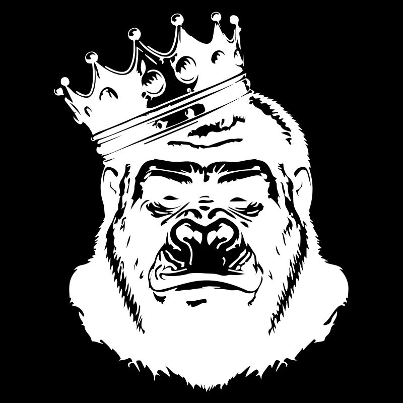 Roi Tête de Couronne de gorille