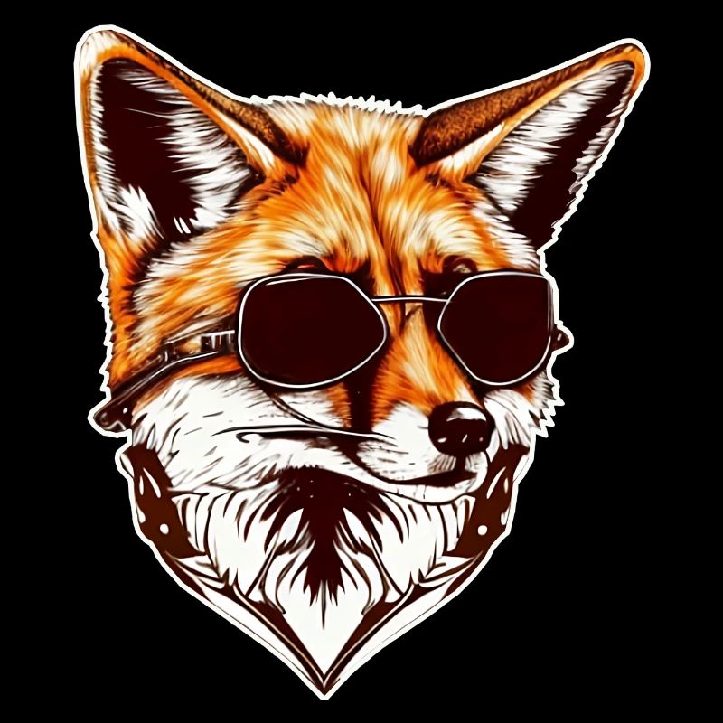 Fox cool avec des lunettes de soleil