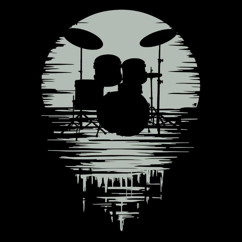 Batterie Silhouette Drum avec réflexion