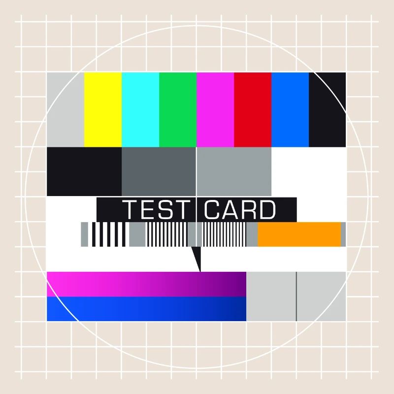 Testbild Fernsehen Bildschirm Sendeschluss Display