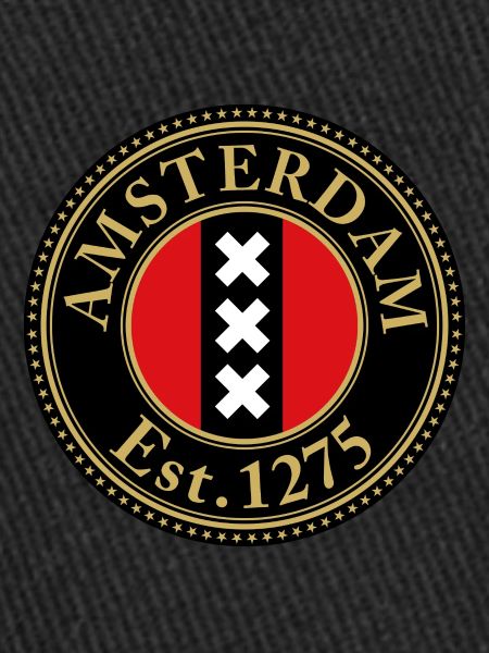 Amsterdam Est 1275 Fond noir