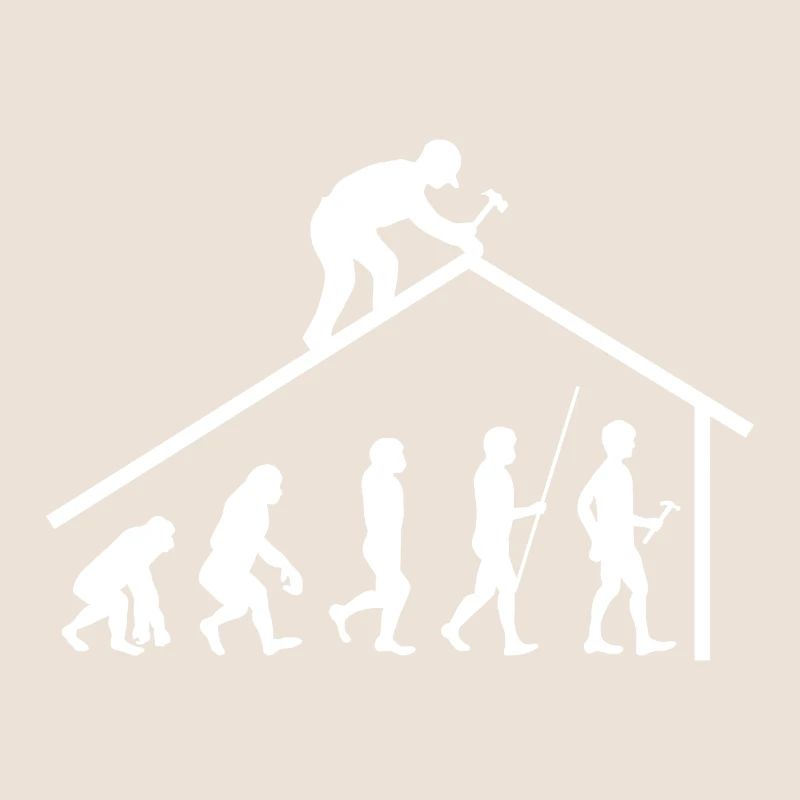 Evolution Zimmerer Dachdecker Geschenk