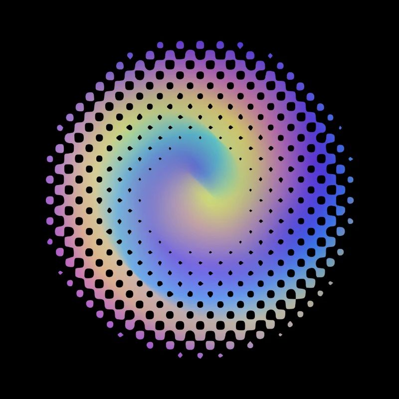Dot pattern colorful vortices