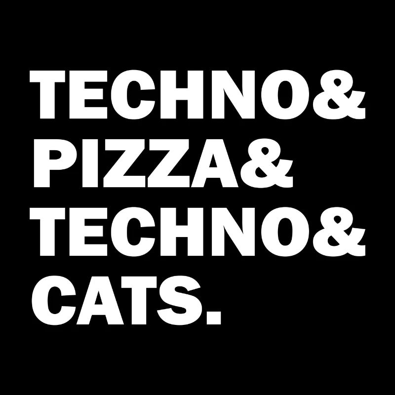 Chats de pizza techno Raving musique de cadeau rave