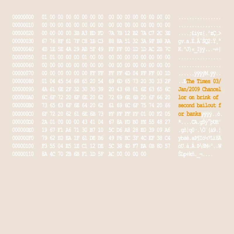 Bitcoin Block 0 Code