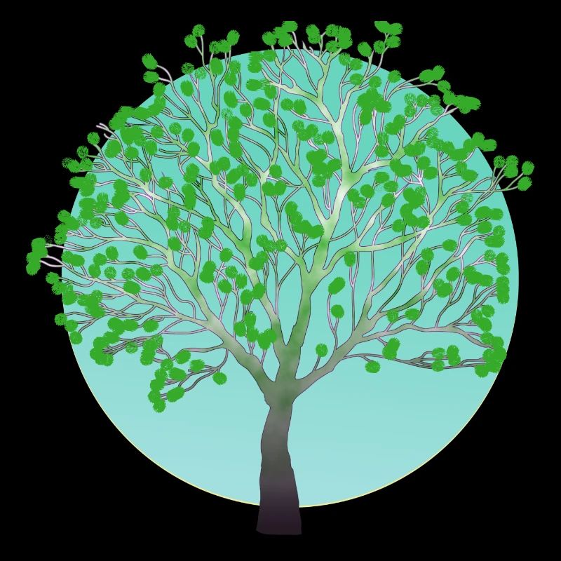 Arbre vert au printemps