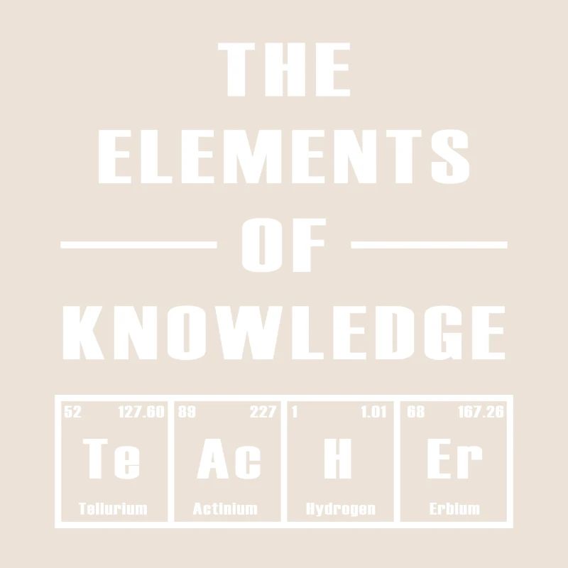 Les éléments de l'école des enseignants de cadeau de connaissances