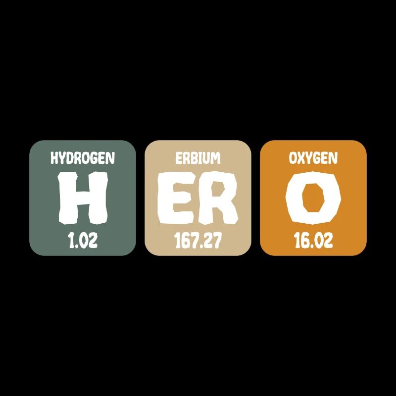 Hero Nerd Hero Chemical Elements Retro Funny