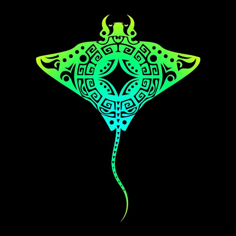 Maori ray Polynesian tribal tattoo gift idea