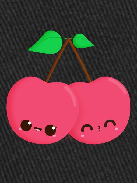 Couple de cerises kawaii