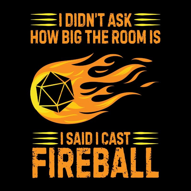 Boule de feu cadeau nerd disant blague