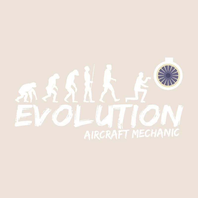 Flugzeug Mechaniker Wartung Evolution Lustig