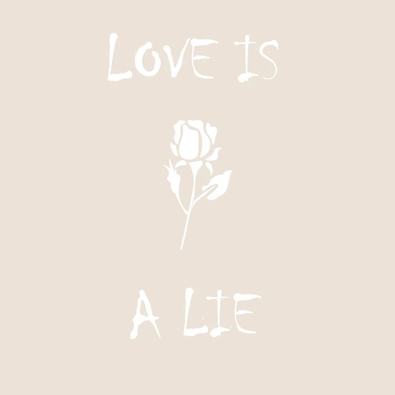 LOVE IS A LIE Emo Gothic Sad Broken Gift Idea