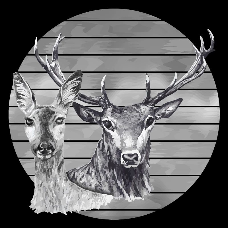 Cerf et biche