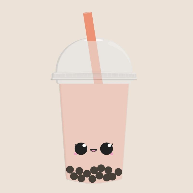 Kawaii Bubble Tea Pfirsich