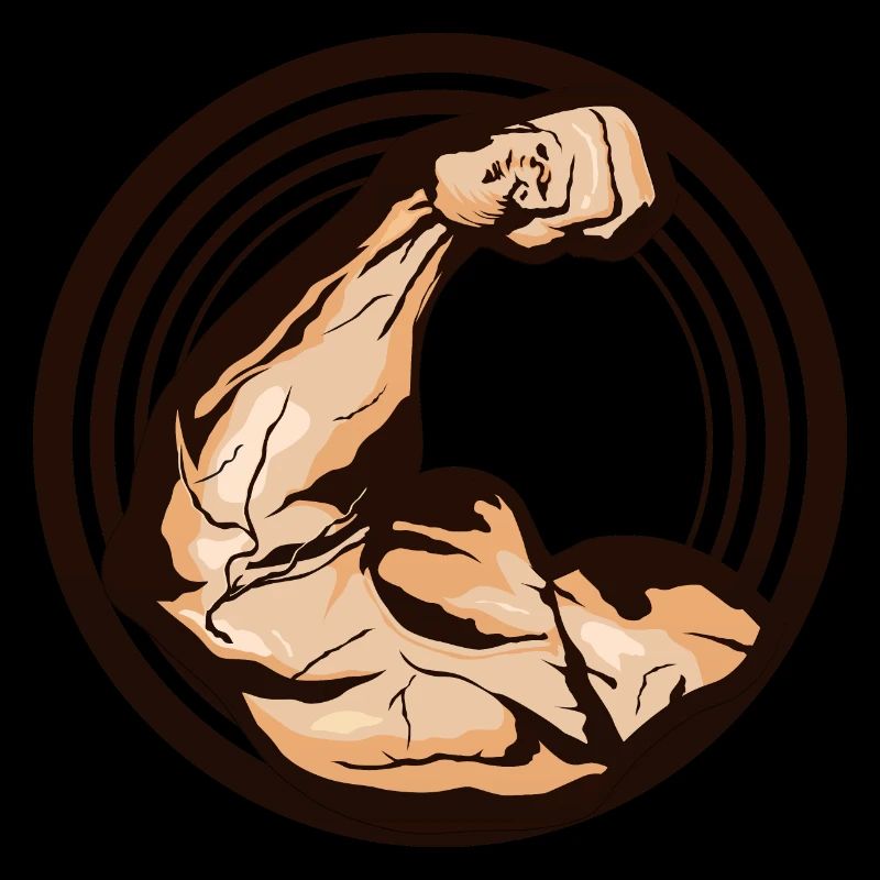 bras muscle biceps logo musculation force