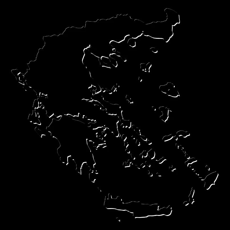 Greece map as an outline