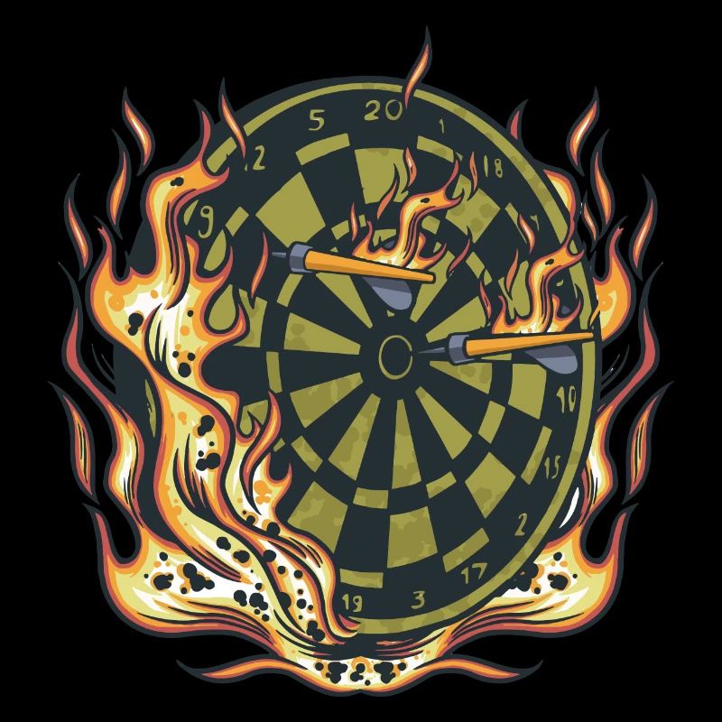 Burning dartboard