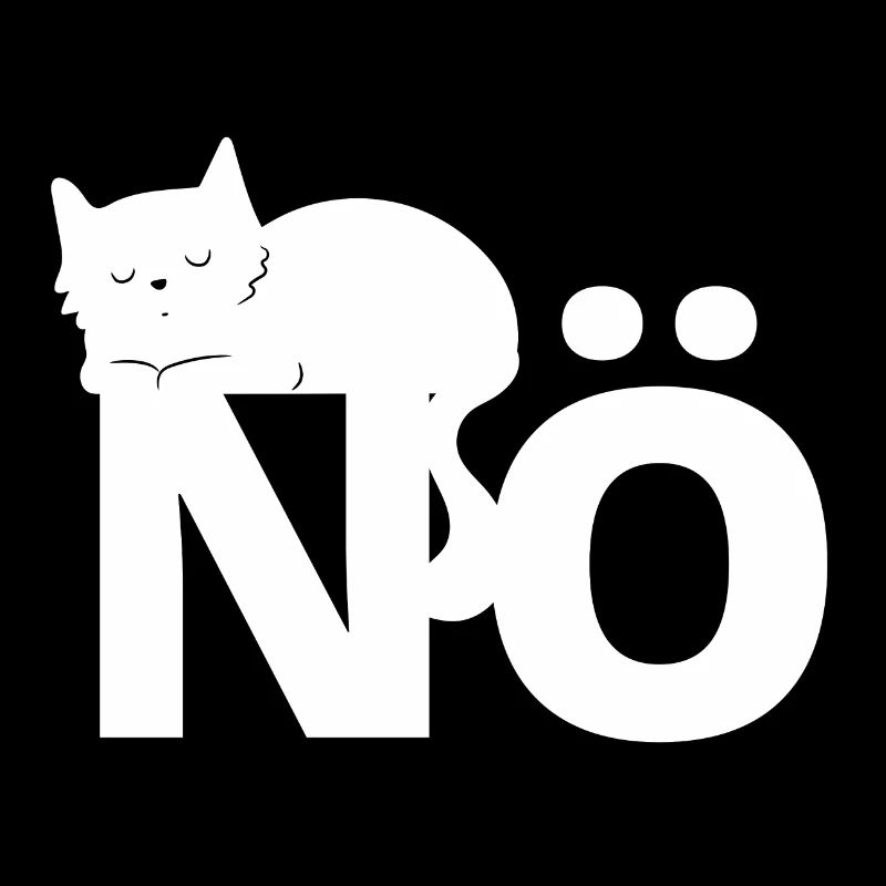 Nö - Motiv mit Katze