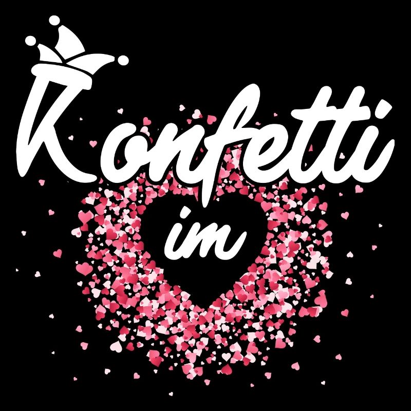 Konfetti im Herzen Fasching Karneval Konfetti