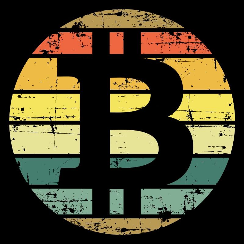 Bitcoin BTC Crypto Retro Vintage