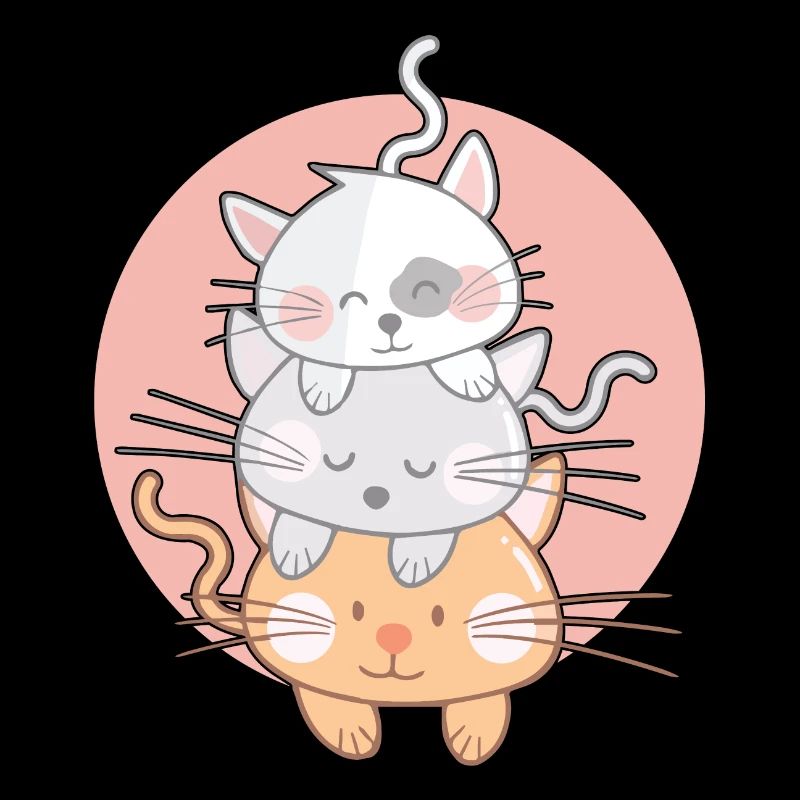 Cat Stack Kawaii Japan Anime
