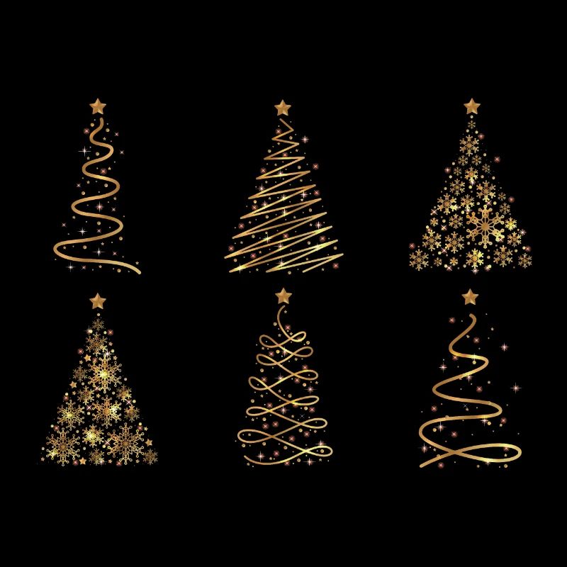 Abstrakte goldene Weihnachtsbaum