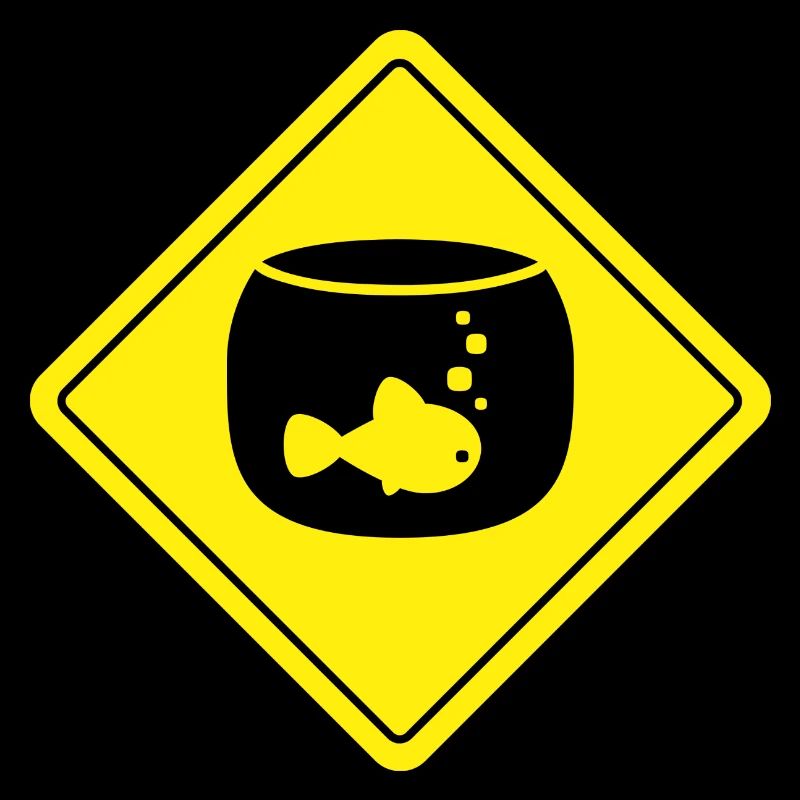 Yellow goldfish jar panel