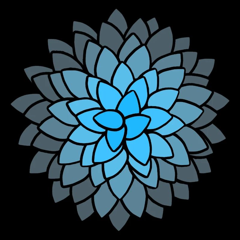 MUMS Flower Light Blue Flowers