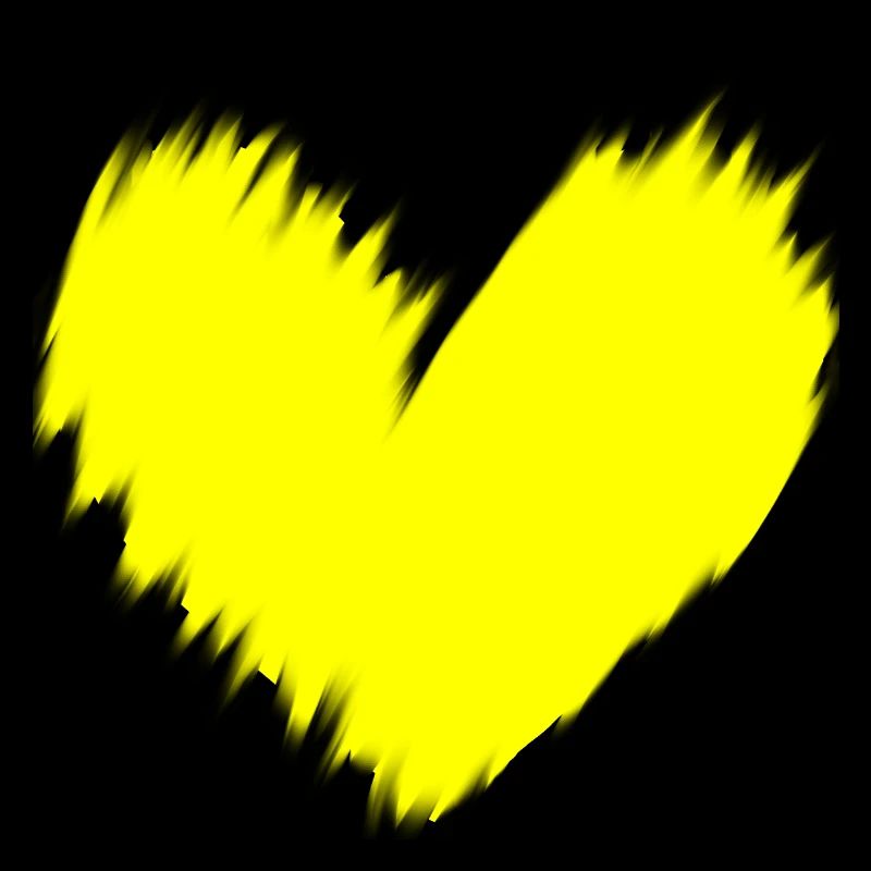 Yellow heart gift idea blurred