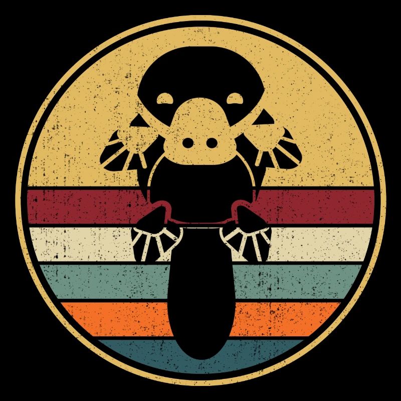 Retro platypus vintage platypus