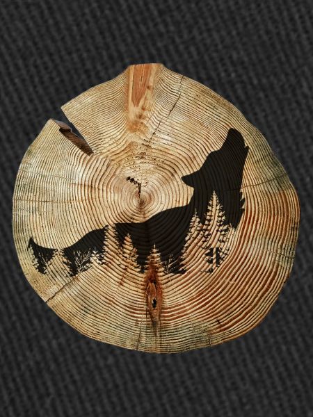 Tree Disc Wolf