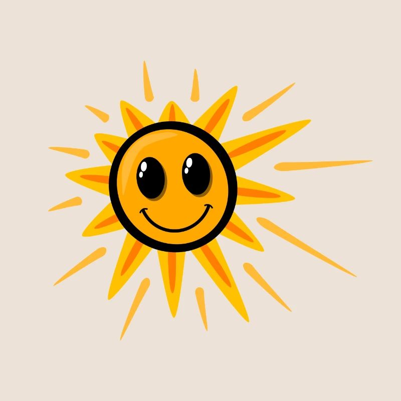 Doux soleil souriant