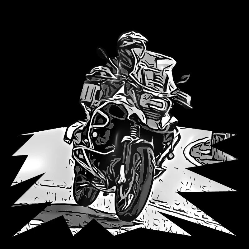 Adventure Bike Kurve schwarz