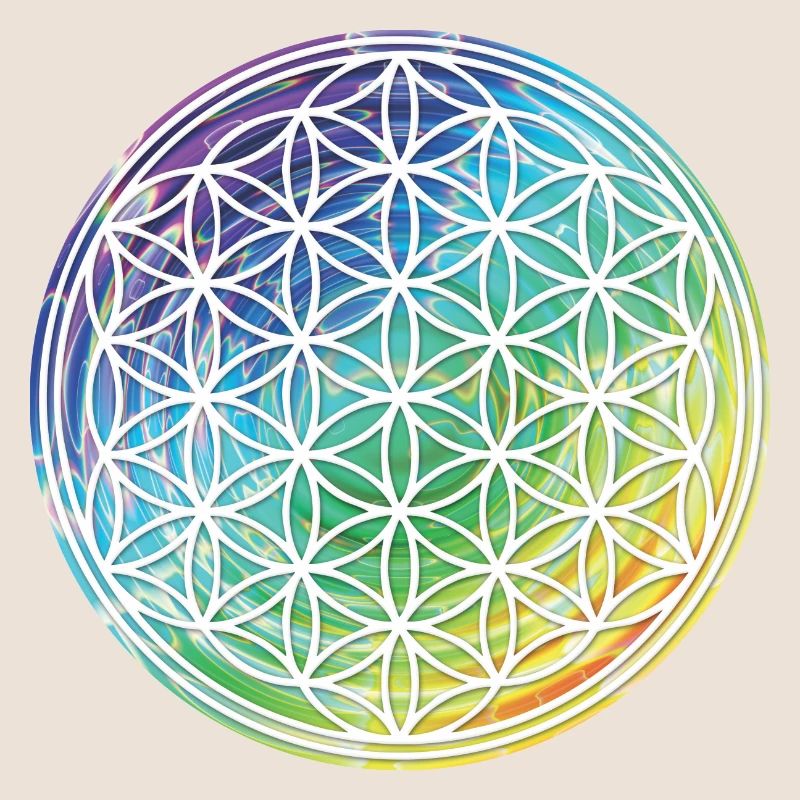 Blume des Lebens Regenbogen Geschenkidee 005-034