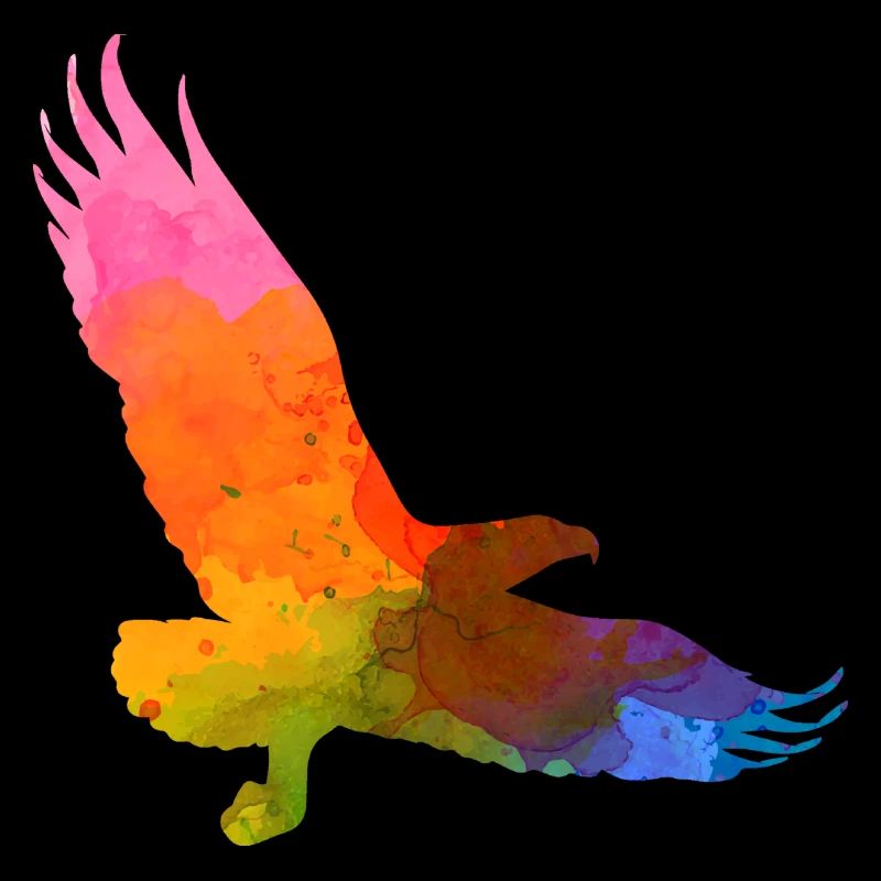 adler,aquarell,lila,bunt,malerei,vogel,regenbogen