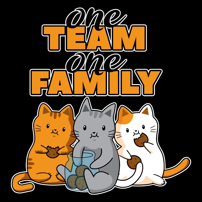équipe famille chat biscuits cuisson collègues de travail
