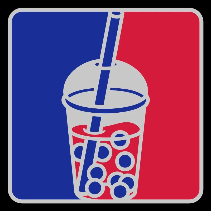 Rot Blau Bubble Tea