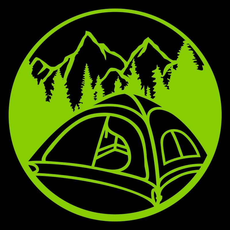Kreis Berge zelten Wald