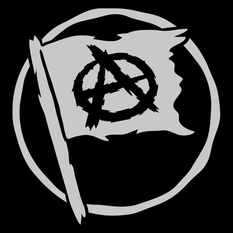 Drapeau du logo de l'anarchie symbole