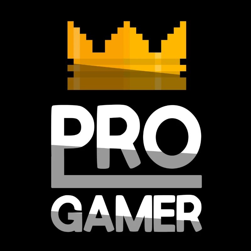 PRO GAMER (White) + King Crown - Gaming