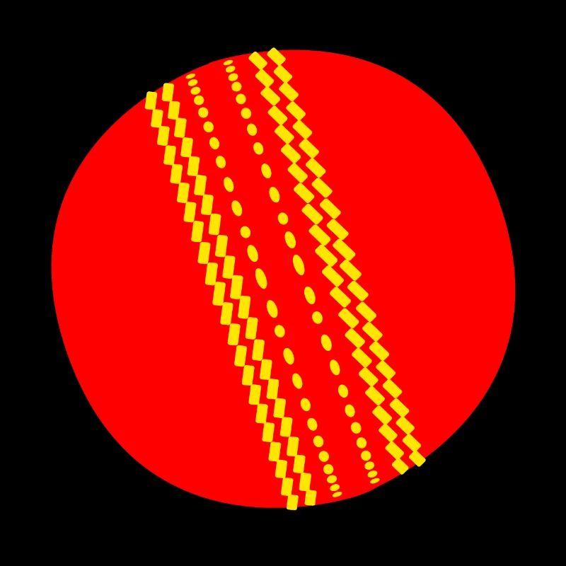 Balle de cricket rouge