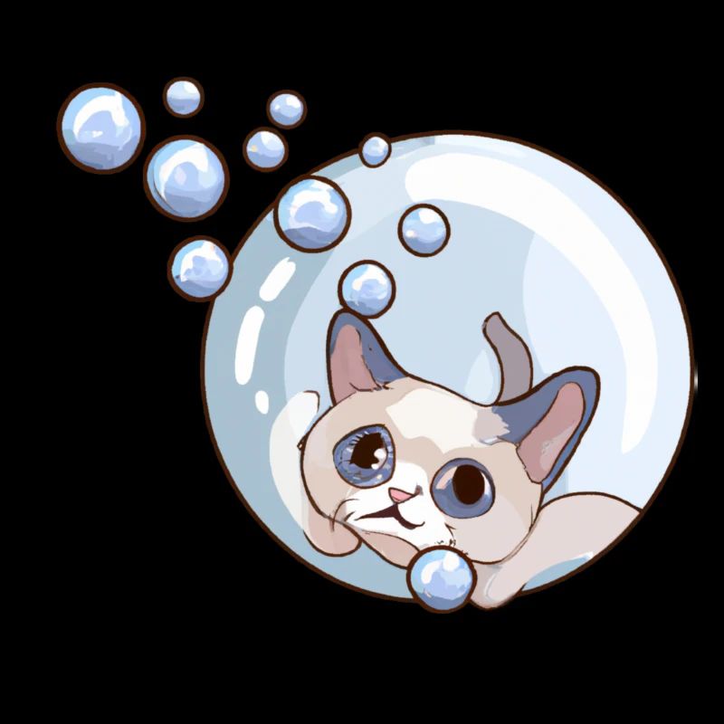 Soap Bubbles Cat