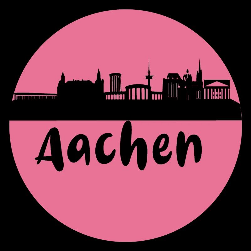 scherenschnitt,aachen,rosa,stadt,skyline