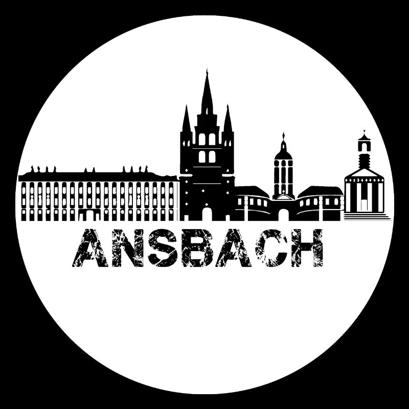 ansbach,skyline,blanc,cercle