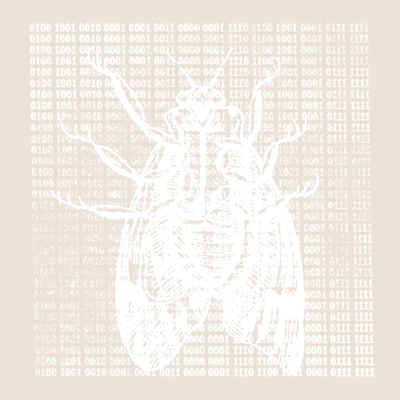 Papillon numérique blanc