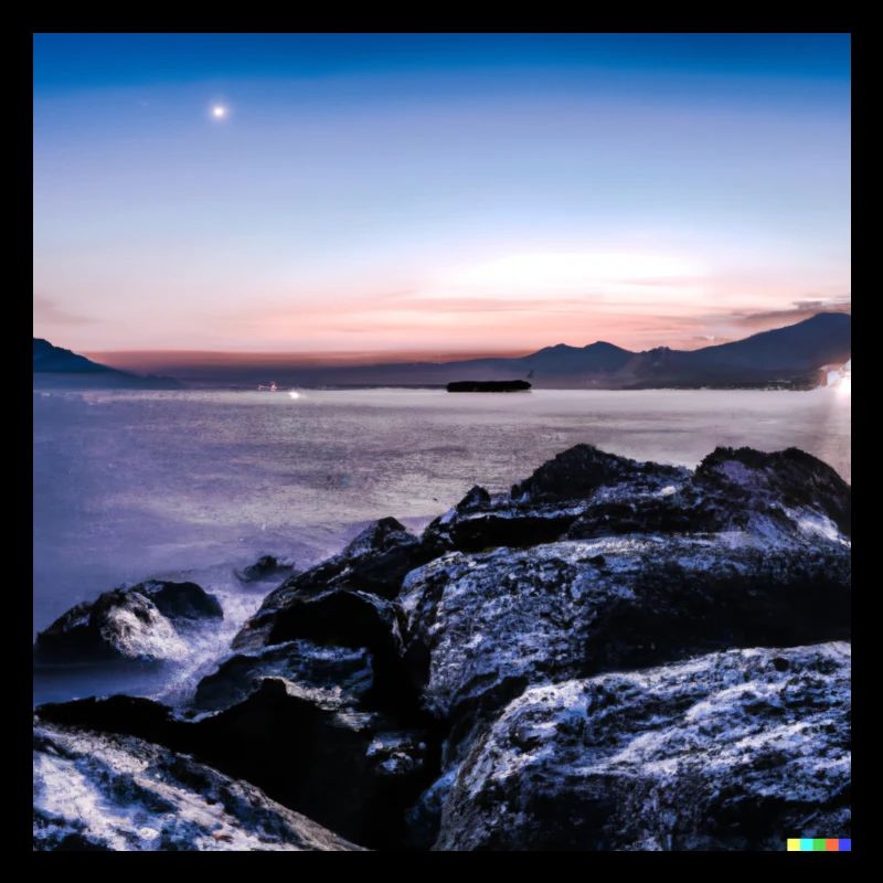 Coucher de soleil au néon