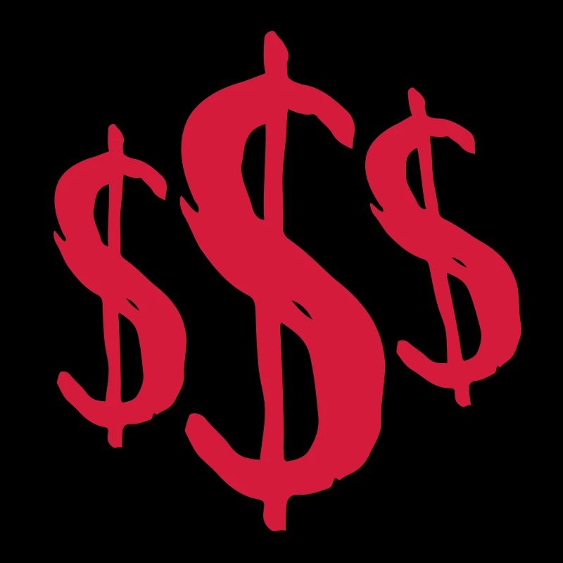 Signe riche de 3 dollars