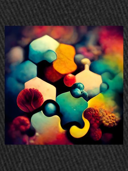 A puzzle with molecules